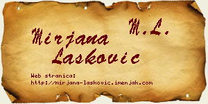 Mirjana Lasković vizit kartica